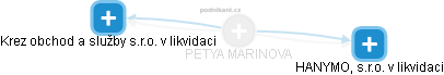 PETYA MARINOVA - Vizualizace  propojení osoby a firem v obchodním rejstříku