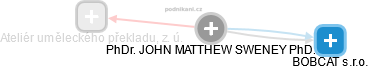 JOHN MATTHEW SWENEY - Vizualizace  propojení osoby a firem v obchodním rejstříku