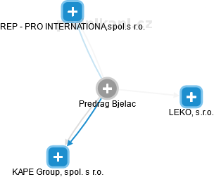 Predrag Bjelac - Vizualizace  propojení osoby a firem v obchodním rejstříku