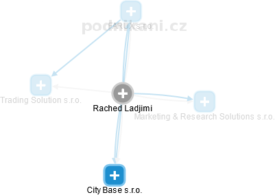 Rached Ladjimi - Vizualizace  propojení osoby a firem v obchodním rejstříku