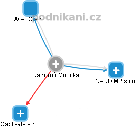  Radomír M. - Vizualizace  propojení osoby a firem v obchodním rejstříku