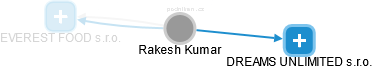  Rakesh K. - Vizualizace  propojení osoby a firem v obchodním rejstříku