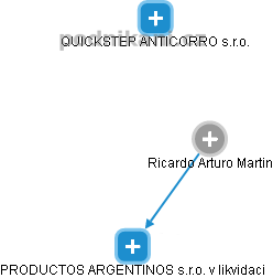 Ricardo Arturo Martin - Vizualizace  propojení osoby a firem v obchodním rejstříku