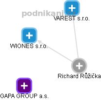  Richard R. - Vizualizace  propojení osoby a firem v obchodním rejstříku