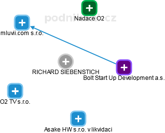 RICHARD SIEBENSTICH - Vizualizace  propojení osoby a firem v obchodním rejstříku