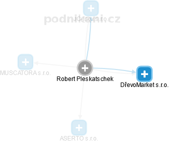Robert Pleskatschek - Vizualizace  propojení osoby a firem v obchodním rejstříku