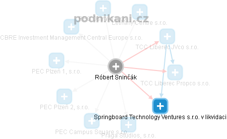 Robert Sninčák - Vizualizace  propojení osoby a firem v obchodním rejstříku