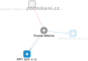 Roman Mitáček - Vizualizace  propojení osoby a firem v obchodním rejstříku