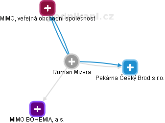 Roman Mizera - Vizualizace  propojení osoby a firem v obchodním rejstříku
