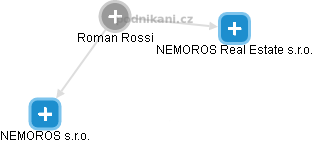 Roman Rossi - Vizualizace  propojení osoby a firem v obchodním rejstříku