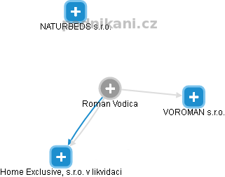 Roman Vodica - Vizualizace  propojení osoby a firem v obchodním rejstříku