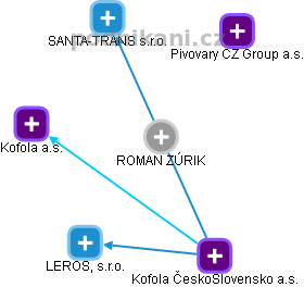 ROMAN ZÚRIK - Vizualizace  propojení osoby a firem v obchodním rejstříku