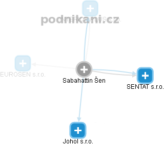  Sabahattin Š. - Vizualizace  propojení osoby a firem v obchodním rejstříku