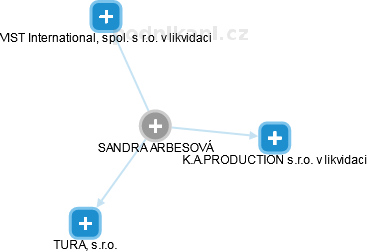 SANDRA ARBESOVÁ - Vizualizace  propojení osoby a firem v obchodním rejstříku