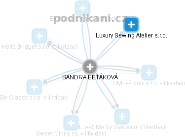 SANDRA BEŤÁKOVÁ - Vizualizace  propojení osoby a firem v obchodním rejstříku