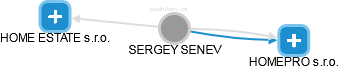 SERGEY SENEV - Vizualizace  propojení osoby a firem v obchodním rejstříku