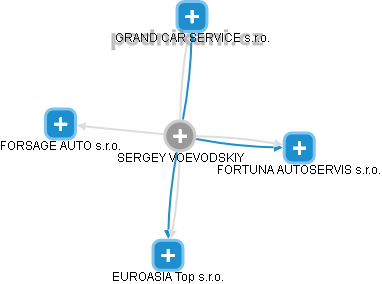 SERGEY VOEVODSKIY - Vizualizace  propojení osoby a firem v obchodním rejstříku