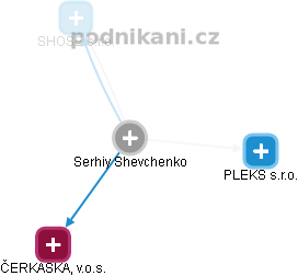  Serhiy S. - Vizualizace  propojení osoby a firem v obchodním rejstříku