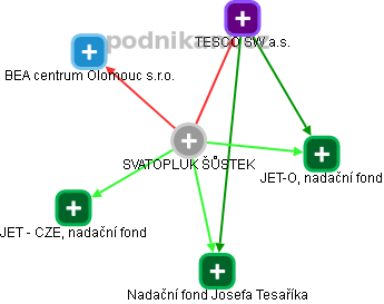  Svatopluk Š. - Vizualizace  propojení osoby a firem v obchodním rejstříku