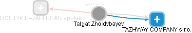 Talgat Zholdybayev - Vizualizace  propojení osoby a firem v obchodním rejstříku