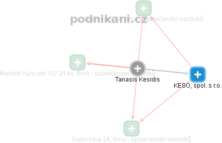 Tanasis Kesidis - Vizualizace  propojení osoby a firem v obchodním rejstříku