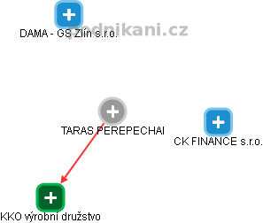  Taras P. - Vizualizace  propojení osoby a firem v obchodním rejstříku