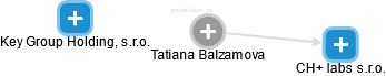  Tatiana B. - Vizualizace  propojení osoby a firem v obchodním rejstříku