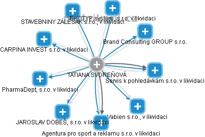  Tatiana S. - Vizualizace  propojení osoby a firem v obchodním rejstříku