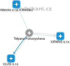 Tetyana Pohonysheva - Vizualizace  propojení osoby a firem v obchodním rejstříku