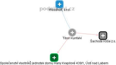 Tibor Kunfalvi - Vizualizace  propojení osoby a firem v obchodním rejstříku
