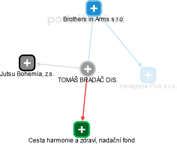 TOMÁŠ BRADÁČ - Vizualizace  propojení osoby a firem v obchodním rejstříku