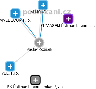 Václav Kožíšek - Vizualizace  propojení osoby a firem v obchodním rejstříku
