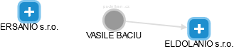 VASILE BACIU - Vizualizace  propojení osoby a firem v obchodním rejstříku