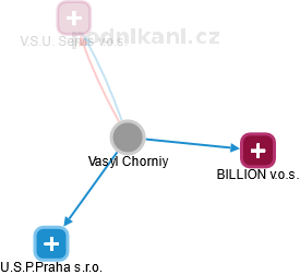  Vasyl Ch. - Vizualizace  propojení osoby a firem v obchodním rejstříku