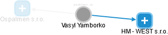 Vasyl Yamborko - Vizualizace  propojení osoby a firem v obchodním rejstříku