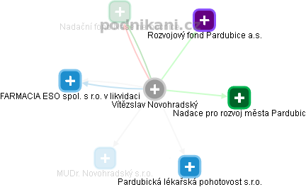Vítězslav Novohradský - Vizualizace  propojení osoby a firem v obchodním rejstříku