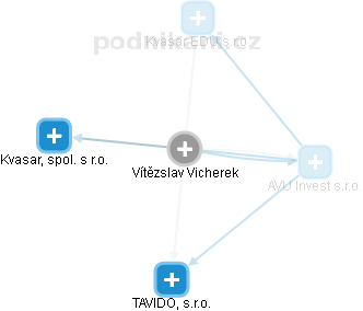 Vítězslav Vicherek - Vizualizace  propojení osoby a firem v obchodním rejstříku