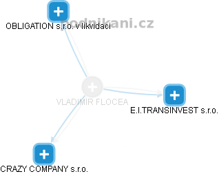 VLADIMIR FLOCEA - Vizualizace  propojení osoby a firem v obchodním rejstříku