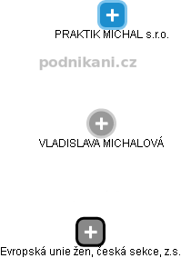  Vladislava M. - Vizualizace  propojení osoby a firem v obchodním rejstříku