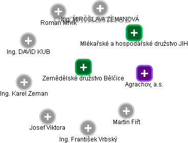 Zemědělské družstvo Bělčice - náhled vizuálního zobrazení vztahů obchodního rejstříku