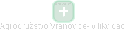 Agrodružstvo Vranovice- v likvidaci - náhled vizuálního zobrazení vztahů obchodního rejstříku