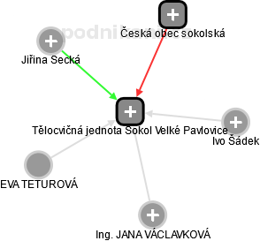 Tělocvičná jednota Sokol Velké Pavlovice - náhled vizuálního zobrazení vztahů obchodního rejstříku