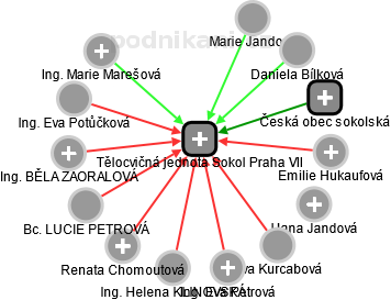 Tělocvičná jednota Sokol Praha VII - náhled vizuálního zobrazení vztahů obchodního rejstříku