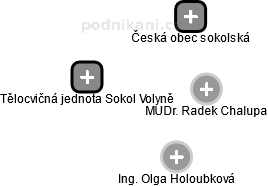 Tělocvičná jednota Sokol Volyně - náhled vizuálního zobrazení vztahů obchodního rejstříku