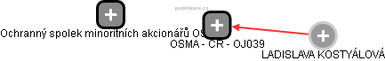 OSMA - ČR - OJ039 - náhled vizuálního zobrazení vztahů obchodního rejstříku