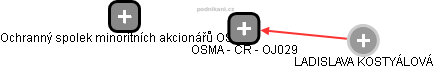 OSMA - ČR - OJ029 - náhled vizuálního zobrazení vztahů obchodního rejstříku