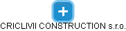 CRICLIVII CONSTRUCTION s.r.o. - náhled vizuálního zobrazení vztahů obchodního rejstříku