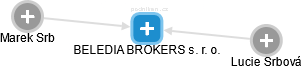 BELEDIA BROKERS s. r. o. - náhled vizuálního zobrazení vztahů obchodního rejstříku