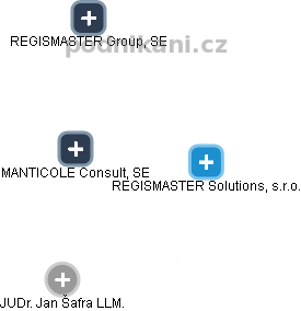 MANTICOLE Consult, SE - náhled vizuálního zobrazení vztahů obchodního rejstříku
