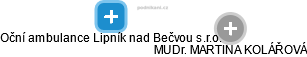 Oční ambulance Lipník nad Bečvou s.r.o. - náhled vizuálního zobrazení vztahů obchodního rejstříku